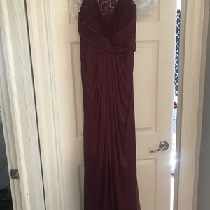 David’s Bridal Wine color dress